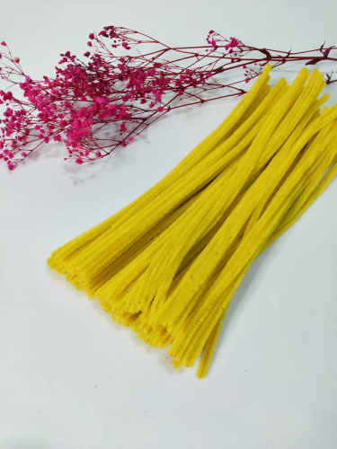 Синельная проволока желтая. Размер: длина 30 см объем 5мм.