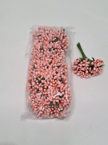 Тычинки для флористики Персиковые. Уп-12 шт.