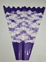 Пакет цветочный конус. Фиолетовый. 100 шт