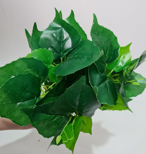 Искусственная травка Сциндапсус. Упаковка 2 шт. Цвет зелёный. фото 2