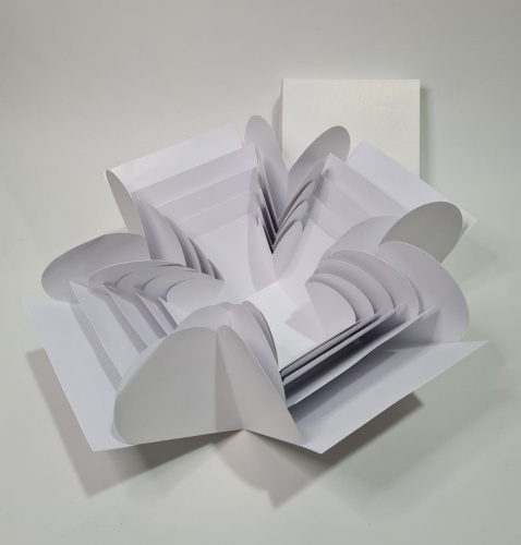 Коробка фотобокс 5 секций. Белая.