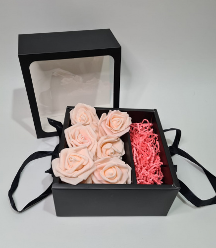 Коробка трансформер.  Цвет чёрный. Размер 20*20*9 см. фото 2