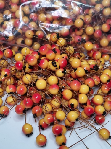 Тычинки флористические. Рябина глянцевая. Цвет желто-красная. Упаковка приблизительно 2000 шт.