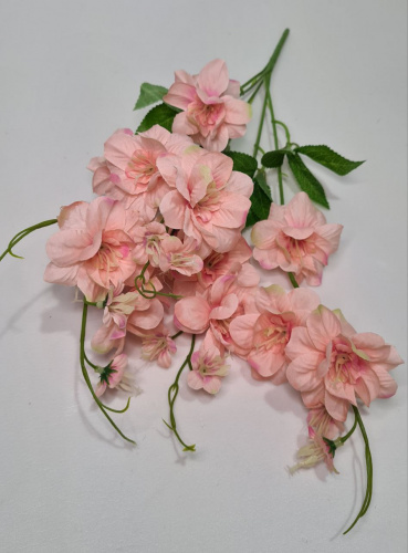 Букет искусственных цветов.  Дельфиниум. Цвет персиковый. Упаковка 2 шт. фото 2