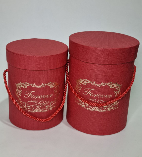 Набор коробок 2в1. Цвет красный