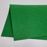Фетр 2 мм. Цвет зеленый. Размер 40*60 см. Упаковка 10 листов.
