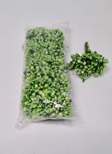 Тычинки для флористики светло-зеленые. Уп-12 шт.