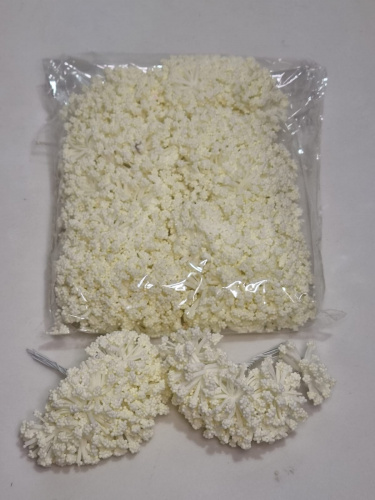 Тычинки флористические. Воздушные. Упаковка 12 шт. Цвет кремовый. Вес 100 гр.