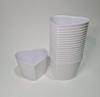 Кашпо сердце. Белое.