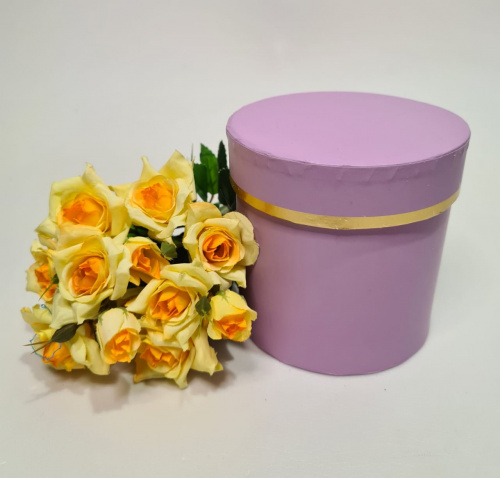 Коробка круглая малая. Цвет сиреневый.