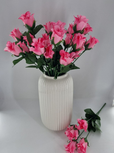 Букет роз "розовый",  высота 30 см, 5 голов, ткань. Упаковка 2 шт.