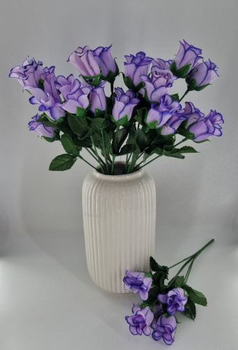 Букет роз "фиолетовый",  высота 30 см, 5 голов, ткань. упаковка 2 шт