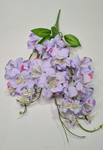 Букет искусственных цветов.  Дельфиниум. Цвет сиреневый. Упаковка 2 шт фото 2