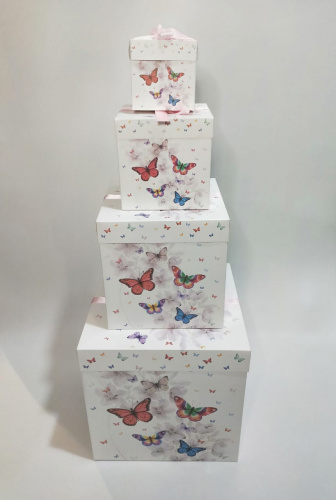 Набор раскладных коробок 4в1. Бабочки