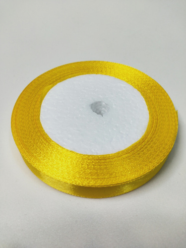 Лента атласная 1,2см 25 ярдов "Желтая"