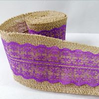 Тесьма с кружевом "Фиолетовая", длина: 2 м, ширина: 6 см