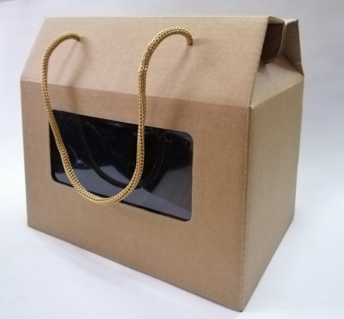 Коробка кондитерская с окошком 20*14*18