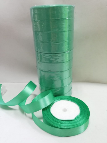 Лента атласная 2 см "Бирюзовая". Длина 22 м. Уп-10 шт.