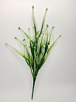 Флористическая трава №3  "Белые шарики" 40 см. Упаковка 2 шт.