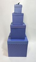 Набор раскладных коробок 4в1. Синие полосы