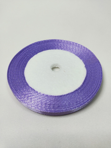 Лента атласная 0,6см 25 ярдов "Светло-фиолетовая"