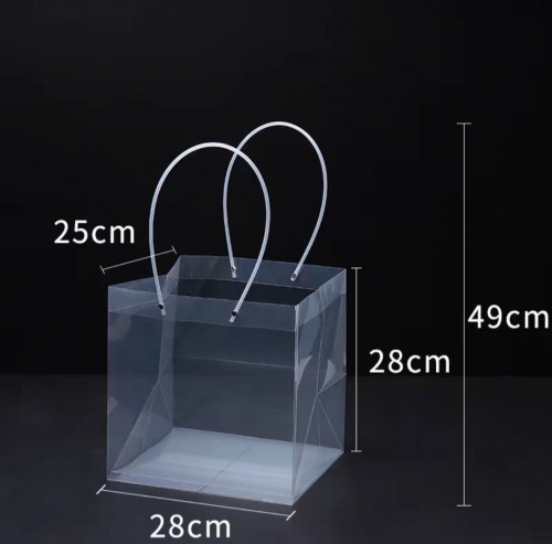 Сумка-пакет прозрачный пластик №2, 28*25*28 см