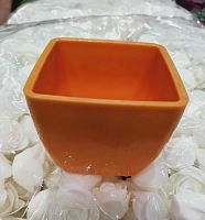 кашпо пластиковое малое оранжевый