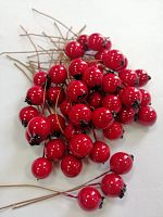 Тычинки "Рябина" Красная, 50 шт, ягода 1,3см