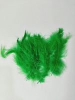 Перья легкие "Зеленые" В упаковке 10 шт, Размер от 11-16 см