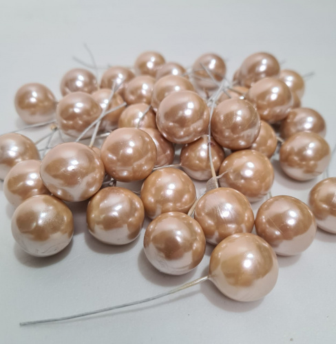 Тычинки. Жемчуг на ножке. Цвет Какао перламутр.