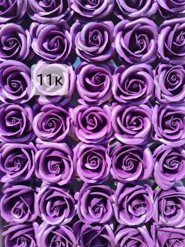 Декоративные розы 3-х слойные.  Номер 11к марсала. Бутон 6 см.