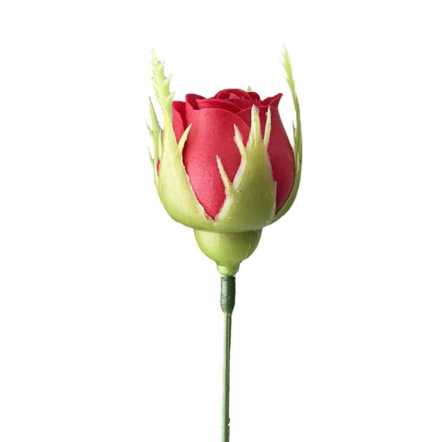 Роза бутон 3 см. Цвет красный фото 2