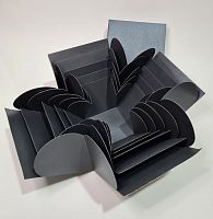 Коробка фотобокс 5 секций. Чёрная.