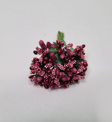 Тычинки для флористики Бордовый. Связка 1 шт.