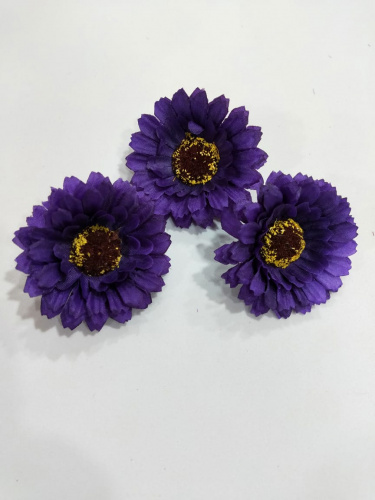 Гербера малая №6. Диаметр 6см. Ткань. Упаковка 10 шт