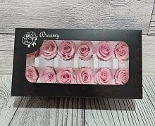 Розы стабилизированные. Размер 3-4 см. Цвет розовый персик.