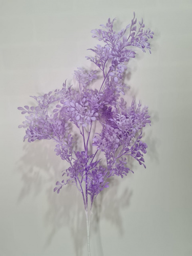 Флористическая трава. Искусственные ветки. Упаковка 3 шт. Высота 100 см. Цвет сиреневый. фото 2