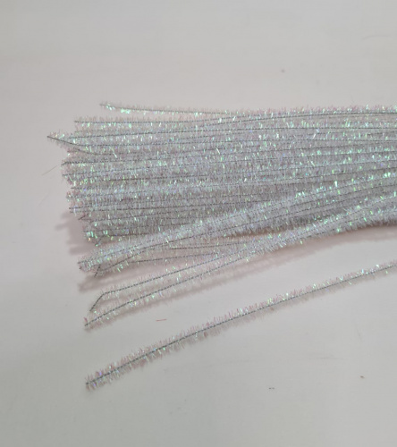 Синельная проволока 100 шт. Цвет голограмма блестящий Синельная проволока 100 шт. Цвет голограмма блестящий