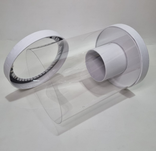 Коробка круглая прозрачная, с внутренним стаканом. Цвет белый. фото 2