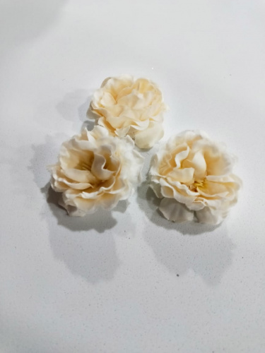 Пионовидная роза № 6 Бежевый Ткань 5 см. Упаковка 10 шт.