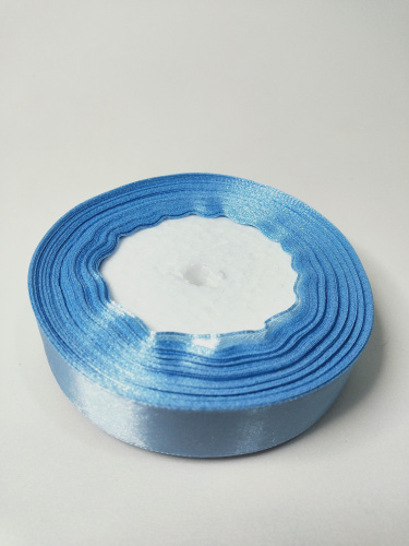 Лента атласная 2см 25 ярдов "Голубая"