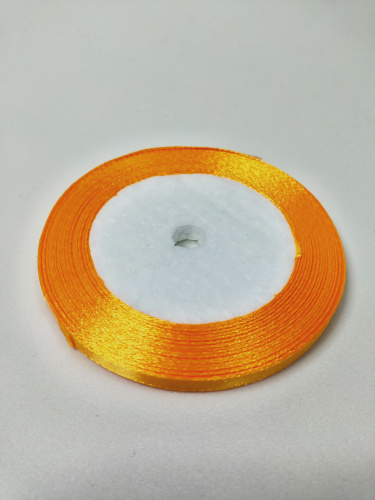 Лента атласная 0,6см 25 ярдов "Оранжевая"