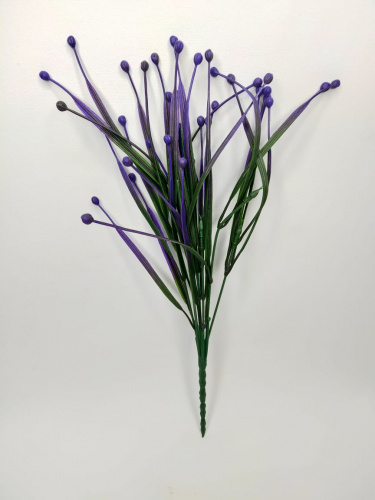 Флористическая трава №3 "Фиолетовые шарики" 40 см. Упаковка 2 шт.