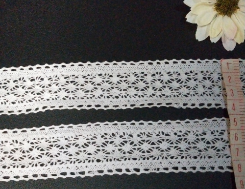 кружево льняное 3.5 см белое 10 ярдов