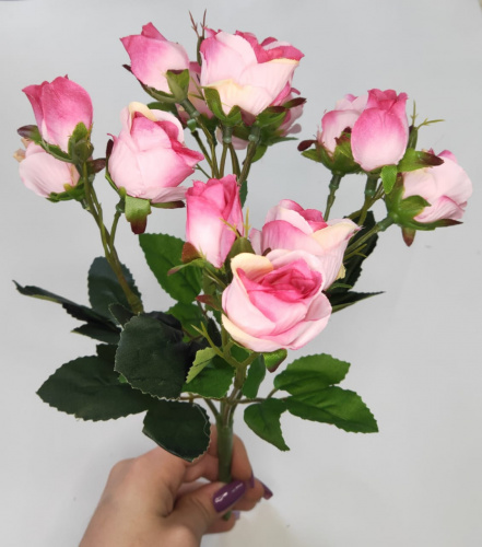 Букет чайных роз. Цвет Бело - розовый. Упаковка 2 шт.