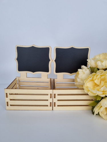 Кашпо декоративное для комплимента. Доска 2 шт. Размер 10*8*5.