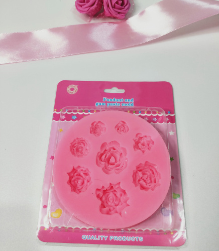 Молд Розочки,  (8шт) 9 см объемный.