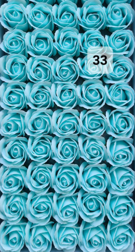 Декоративные розы 3-х слойные. Номер №33 Бутон 5 см. Упаковка 50 шт. Искусственные