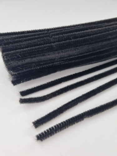 Синельная проволока черная. Размер: длина 30 см объем 5мм.