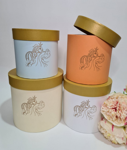 Набор коробок 4в1 Золотая рыбка. Размер 20*20,18*18,16*16,15*15 см.